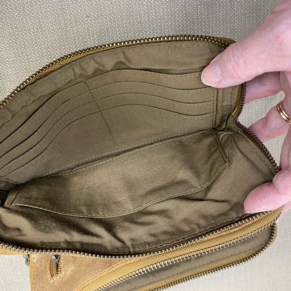 TANO ORIGINAL CHICKLIT GOLD SUEDE WALLET/CLUTCH - Picture 12 of 15